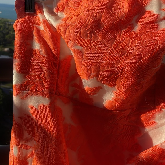 Showpo strapless jacquard midi dress with slit - Picture 3 of 6